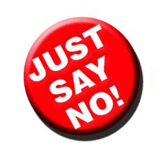 Just Say No! button